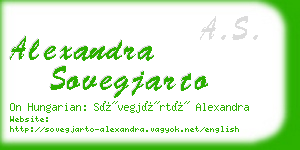 alexandra sovegjarto business card